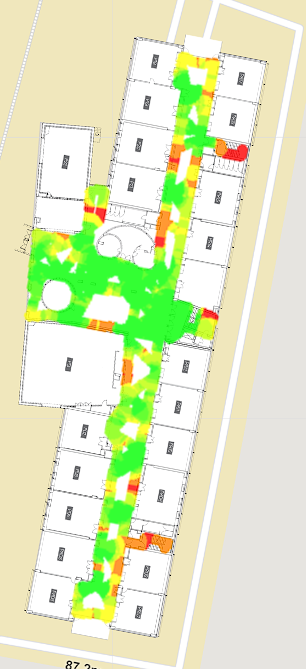 WiFi coverage heatmap
